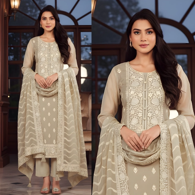 Georgette Semi Stitched Salwar Suit